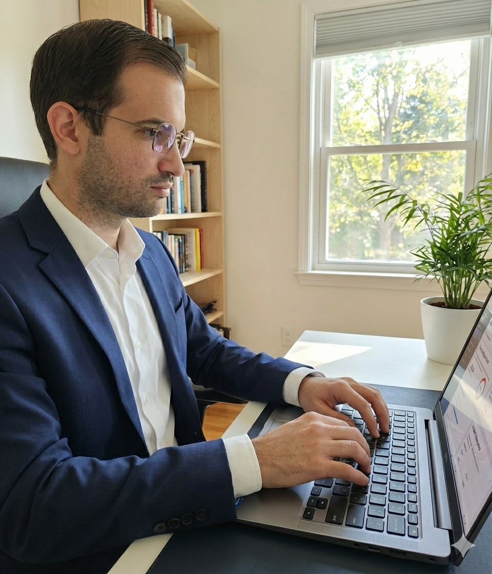 DPaX consultant working from his secure office